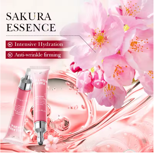 Contorno de Ojos Sakura Colágeno Reafirmante (20g) – Hidratación y Juventud para tu Mirada